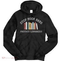 Stop Book Bans Librarian Tie Dye Hoodie thumb 0