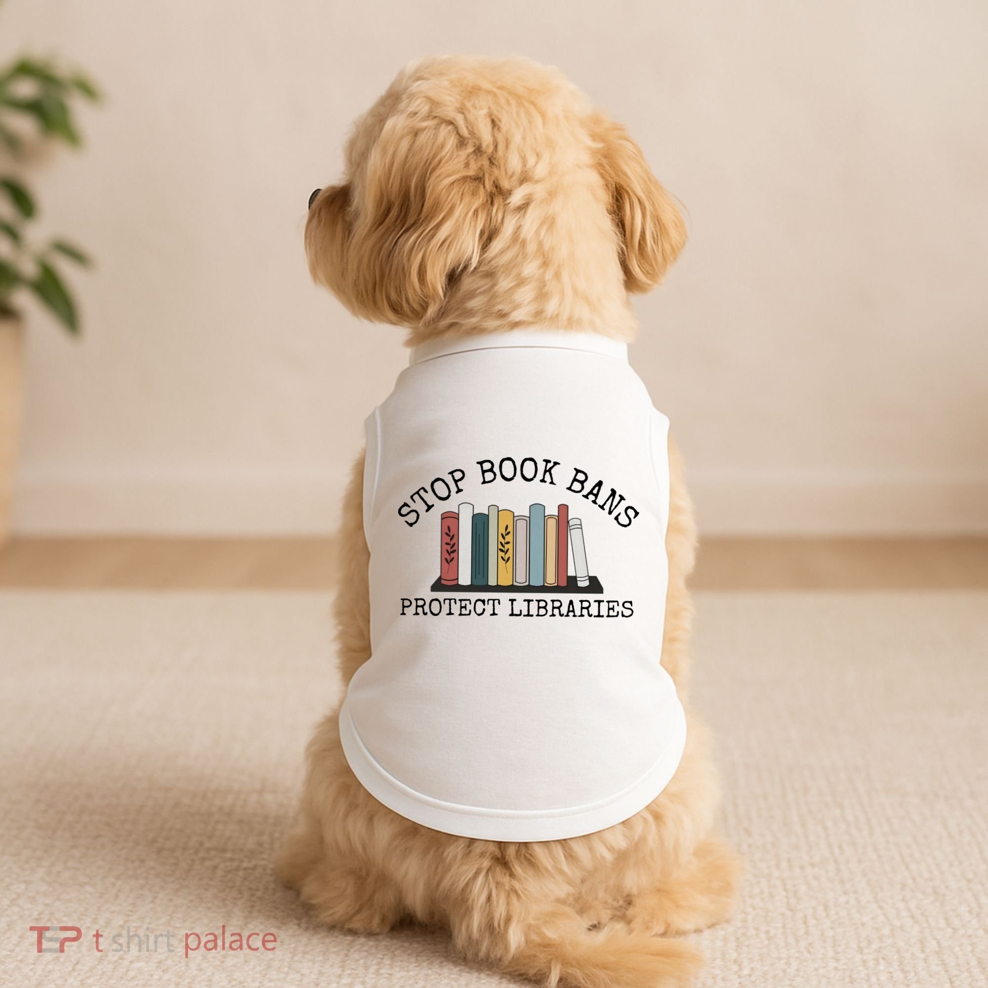 Stop Book Bans Librarian Doggie Tank