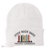 Stop Book Bans Librarian Beanie thumb 0