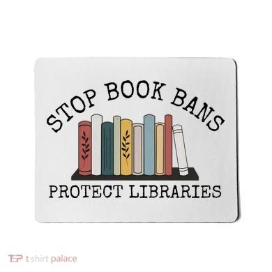 Stop Book Bans Librarian Mousepad