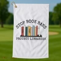 Stop Book Bans Librarian Golf Towel thumb 1