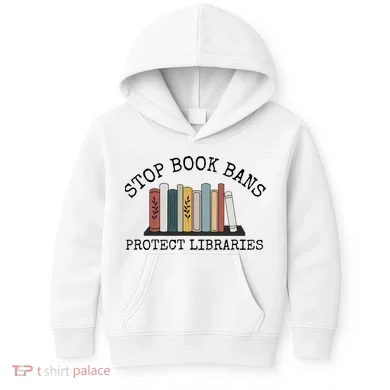 Stop Book Bans Librarian Kids Hoodie