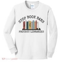Stop Book Bans Librarian Kids Long Sleeve Shirt thumb 0