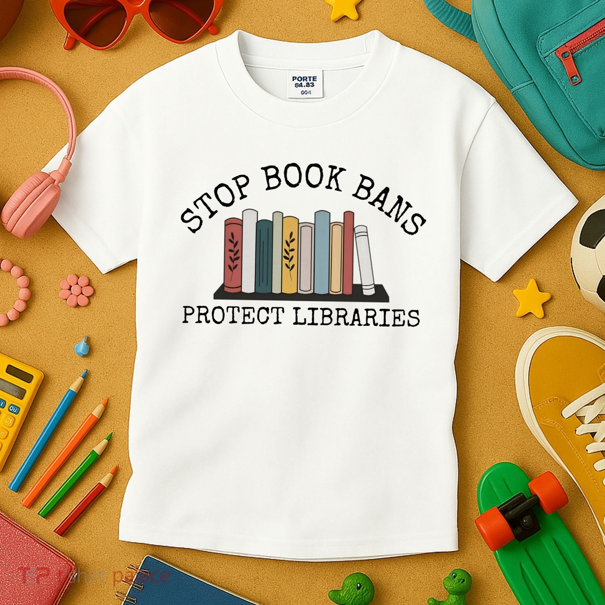 Stop Book Bans Librarian Kids T-Shirt