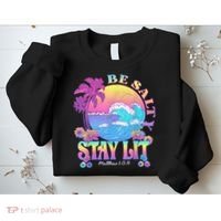 Summer Beach Be Salty Stay Lit Matthew 5:13 14 Sweatshirt thumb 2
