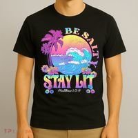 Summer Beach Be Salty Stay Lit Matthew 5:13 14 T-Shirt thumb 3