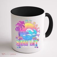 Summer Beach Be Salty Stay Lit Matthew 5:13 14 Coffee Mug thumb 1