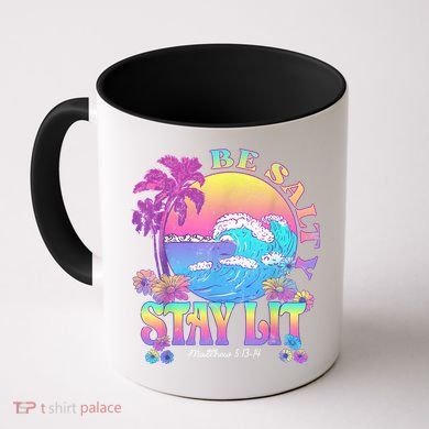 Summer Beach Be Salty Stay Lit Matthew 5:13 14 Coffee Mug