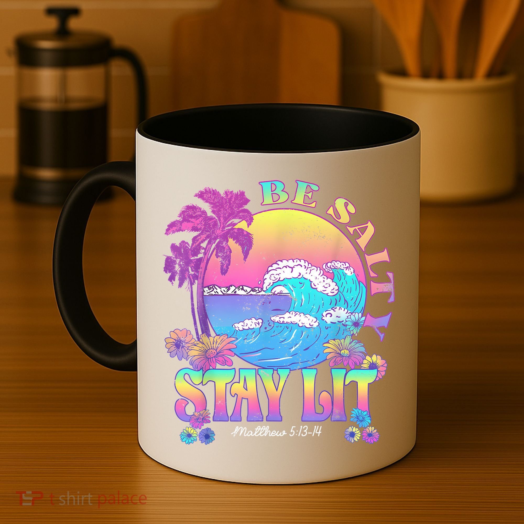 Summer Beach Be Salty Stay Lit Matthew 5:13 14 Coffee Mug
