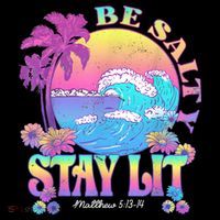 Summer Beach Be Salty Stay Lit Matthew 5:13 14 Women's Hoodie thumb 2