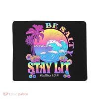 Summer Beach Be Salty Stay Lit Matthew 5:13 14 Mousepad thumb 0