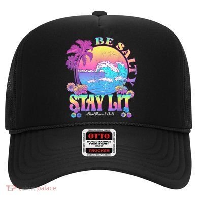 Summer Beach Be Salty Stay Lit Matthew 5:13 14 Hat