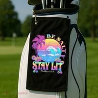 Summer Beach Be Salty Stay Lit Matthew 5:13 14 Golf Towel thumb 2