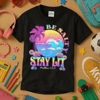 Summer Beach Be Salty Stay Lit Matthew 5:13 14 Kids T-Shirt thumb 3