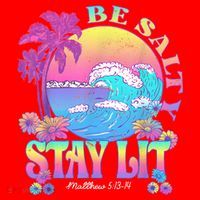 Summer Beach Be Salty Stay Lit Matthew 5:13 14 Santa Hat thumb 1