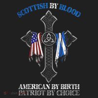 Scottish By Blood American By Birth Cross Flag Women's Sweatshirt thumb 2