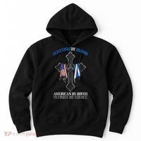 Scottish By Blood American By Birth Cross Flag Hoodie thumb 0