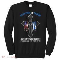 Scottish By Blood American By Birth Cross Flag Sweatshirt thumb 0