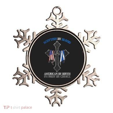 Scottish By Blood American By Birth Cross Flag Ornament