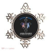 Scottish By Blood American By Birth Cross Flag Ornament thumb 0