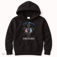 Scottish By Blood American By Birth Cross Flag Kids Hoodie thumb 0