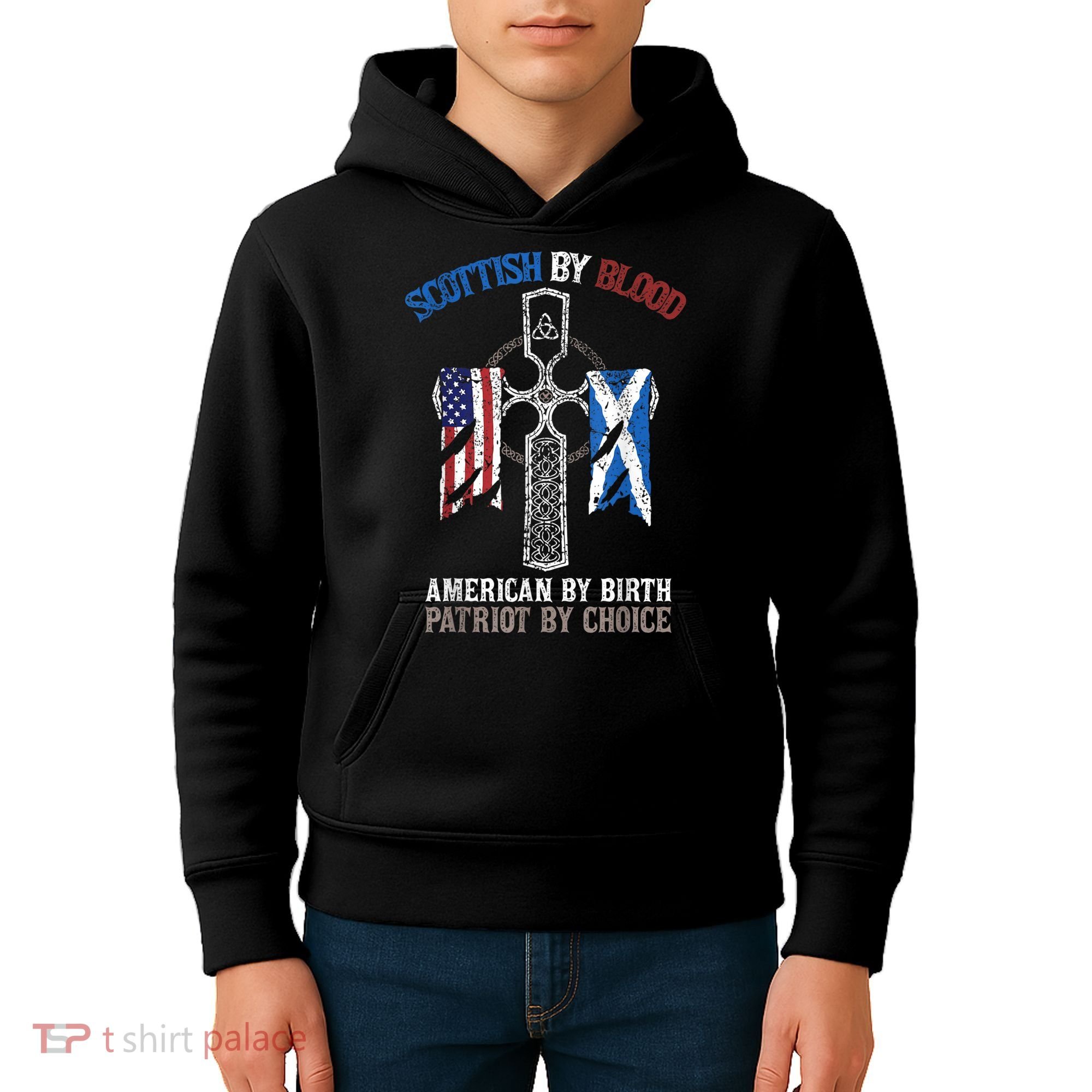 Scottish By Blood American By Birth Patriot By Choice Kids Hoodie