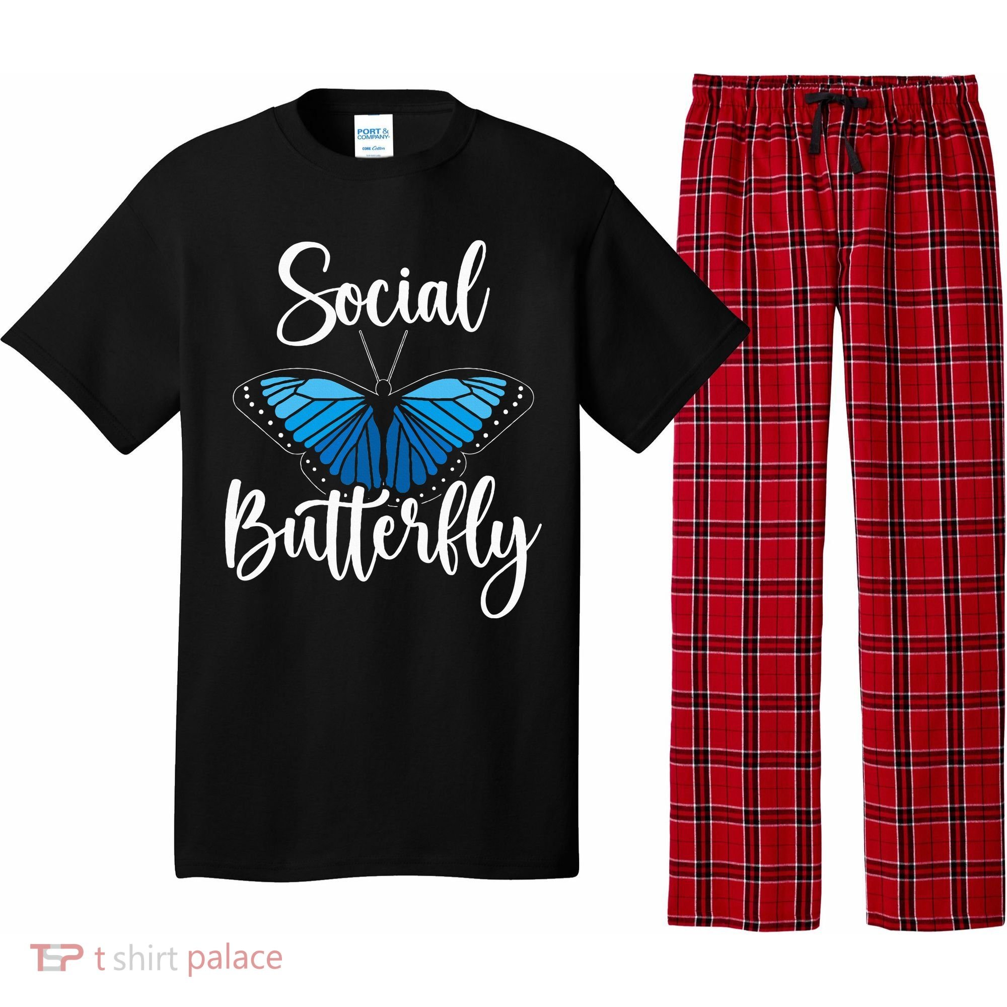 Social Butterfly Behavior Extroverted Extrovert Pajama Set