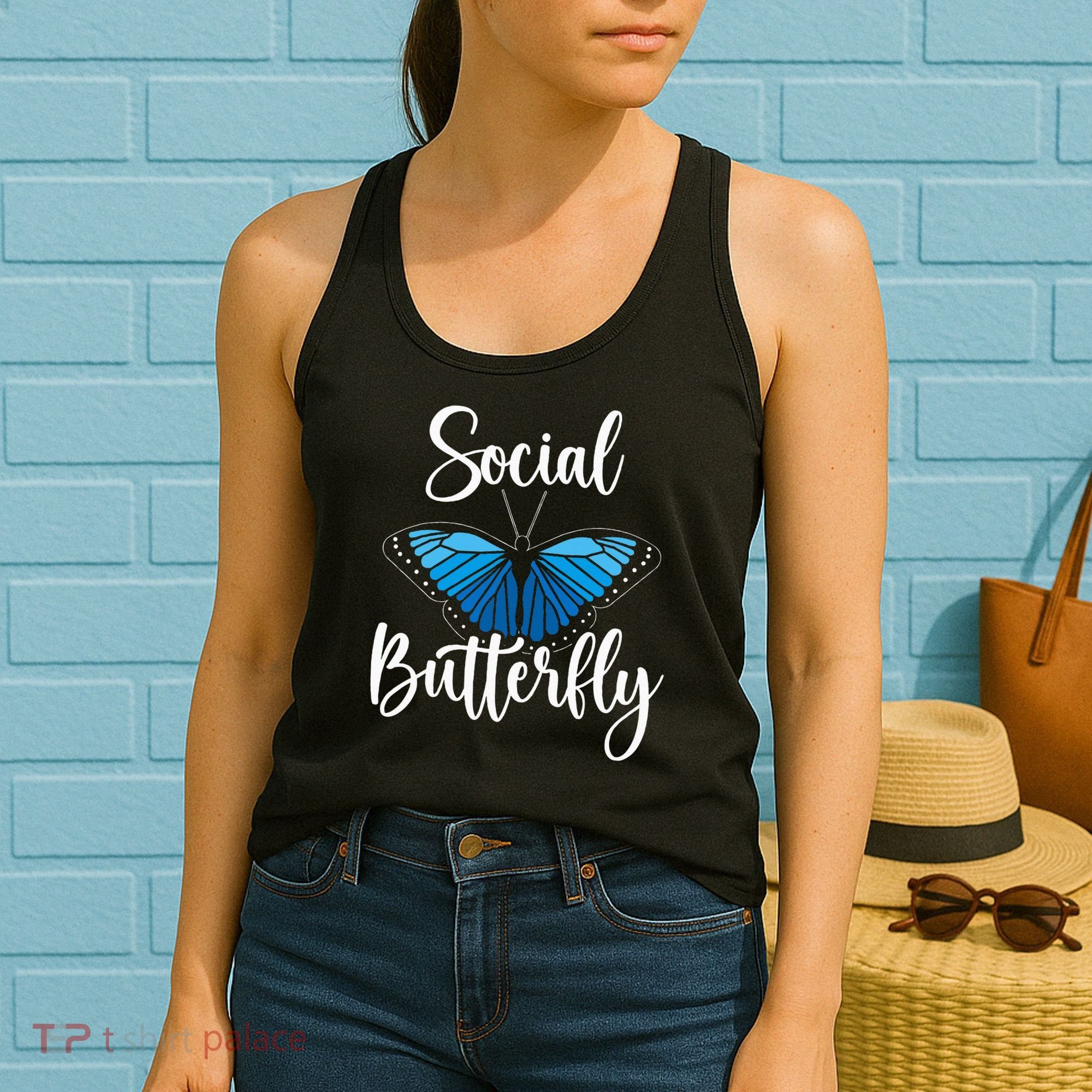 Social Butterfly Behavior Extroverted Extrovert Women's Tank Top