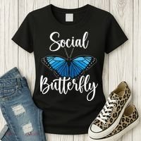 Social Butterfly Behavior Extroverted Extrovert Women's T-Shirt thumb 3