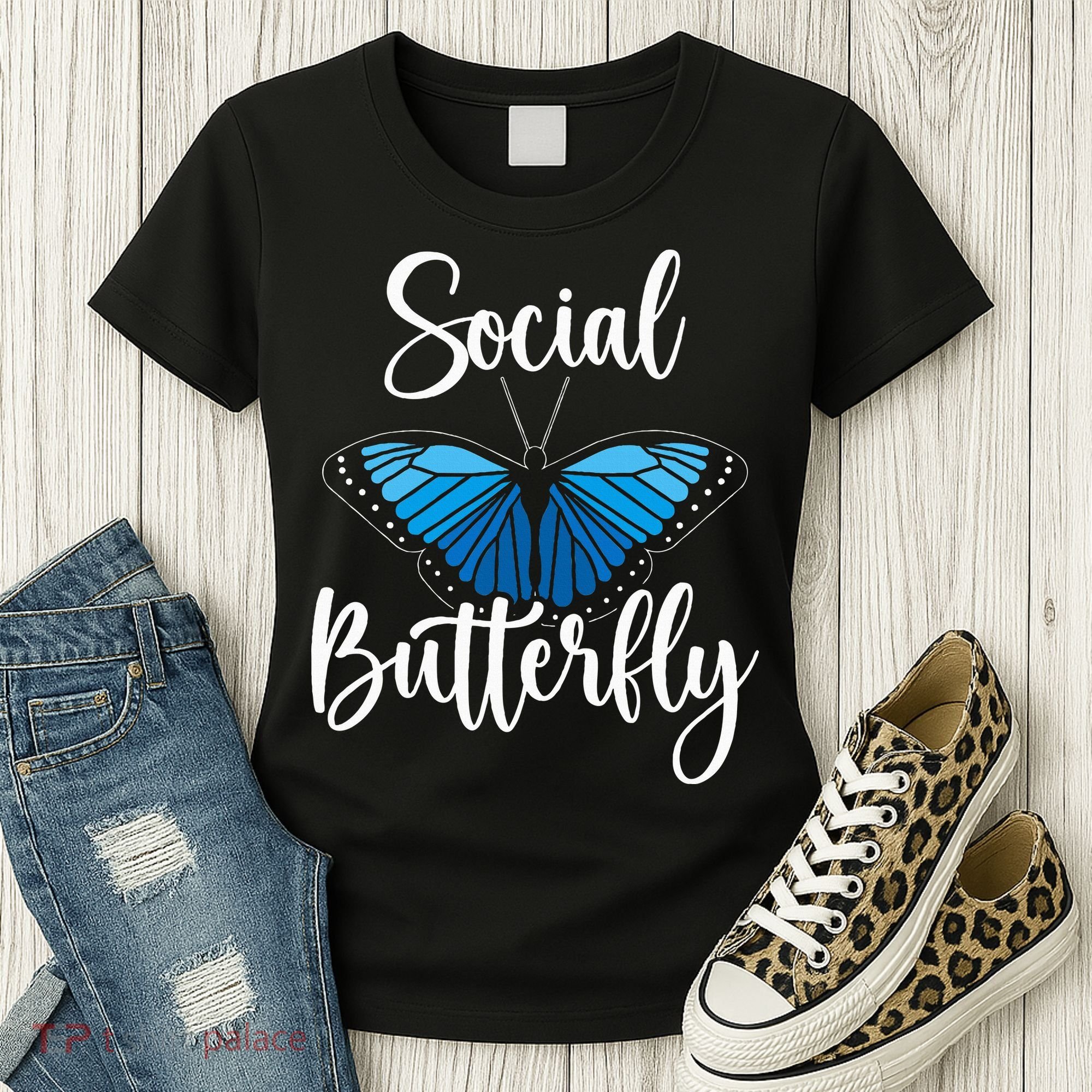 Social Butterfly Behavior Extroverted Extrovert Women's T-Shirt