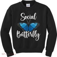 Social Butterfly Behavior Extroverted Extrovert Kids Sweatshirt thumb 0