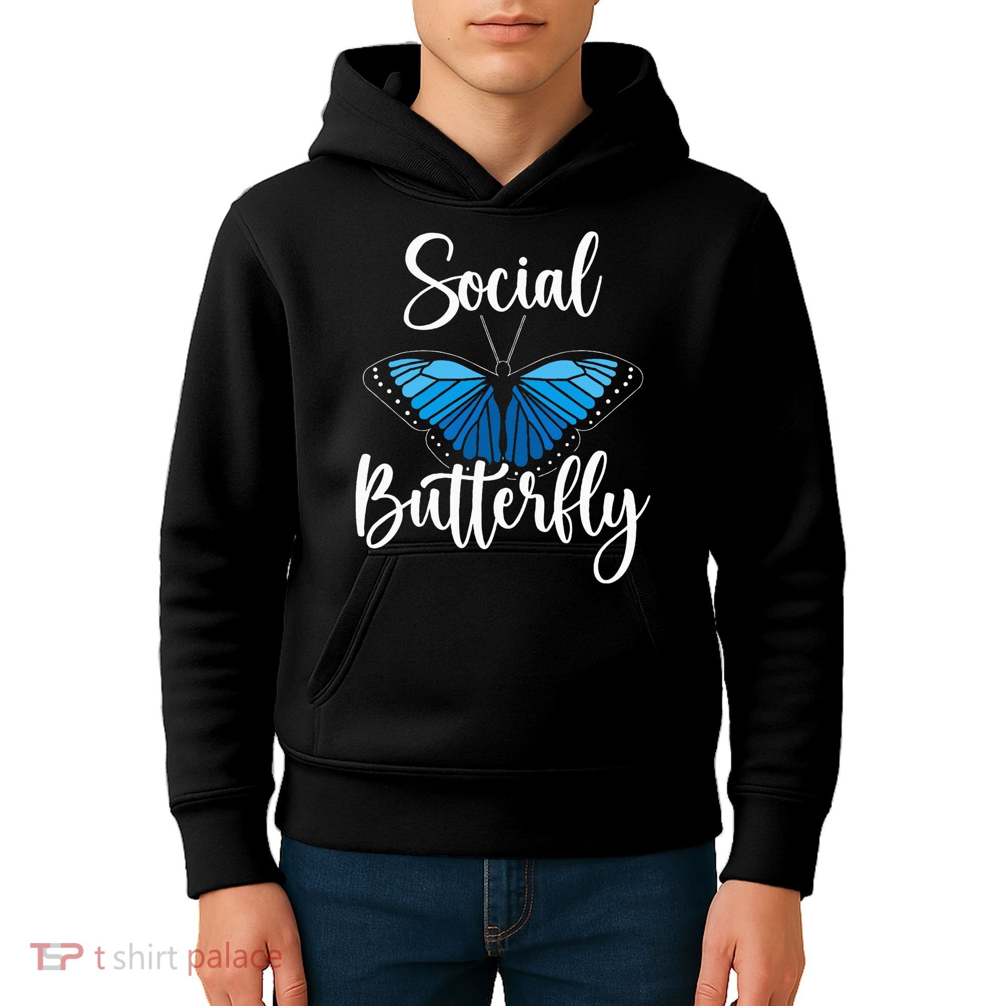 Social Butterfly Behavior Extroverted Extrovert Kids Hoodie