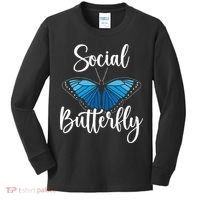 Social Butterfly Behavior Extroverted Extrovert Kids Long Sleeve Shirt thumb 0