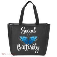 Social Butterfly Behavior Extroverted Extrovert Tote Bag thumb 0
