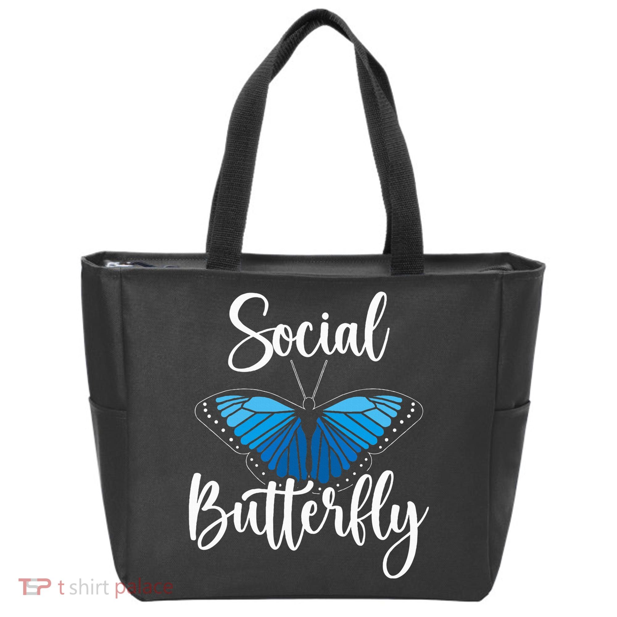 Social Butterfly Behavior Extroverted Extrovert Tote Bag