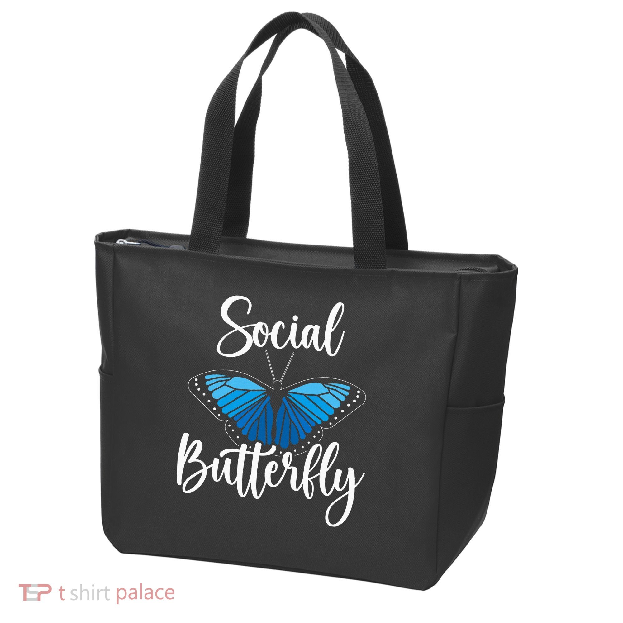 Social Butterfly Behavior Extroverted Extrovert Tote Bag