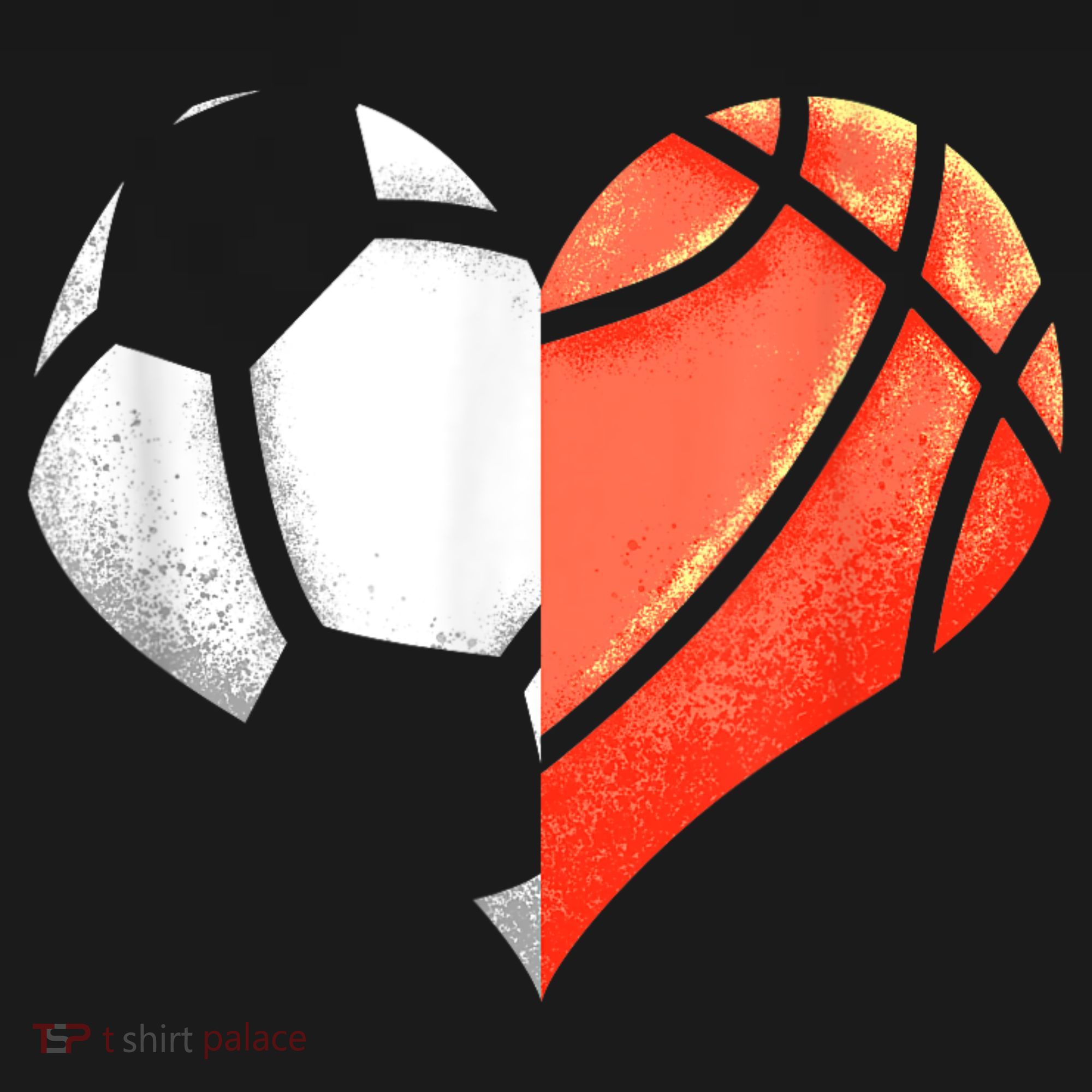 Soccer Basketball Ball Heart Football Valentines Day T-Shirt
