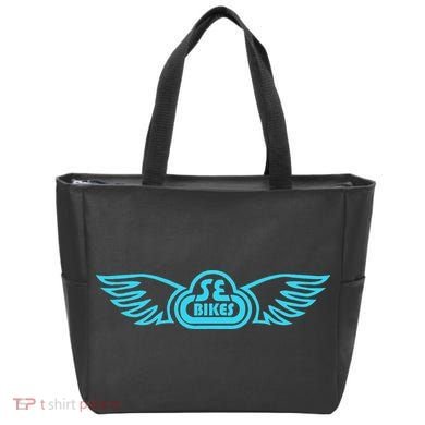 Se Bikes Baby Blue Wing funny saying Tote Bag
