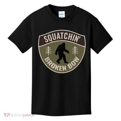 Squatchin Broken Bow Oklahoma Bigfoot Sign Art Sasquatch Kids T-Shirt