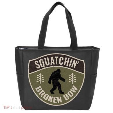 Squatchin Broken Bow Oklahoma Bigfoot Sign Art Sasquatch Tote Bag