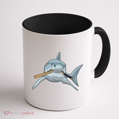 Shark Baseball Baseball Bat Sports Gift Coffee Mug back
