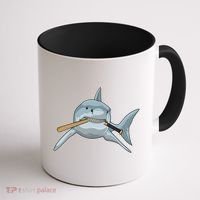 Shark Baseball Baseball Bat Sports Gift Coffee Mug thumb 1