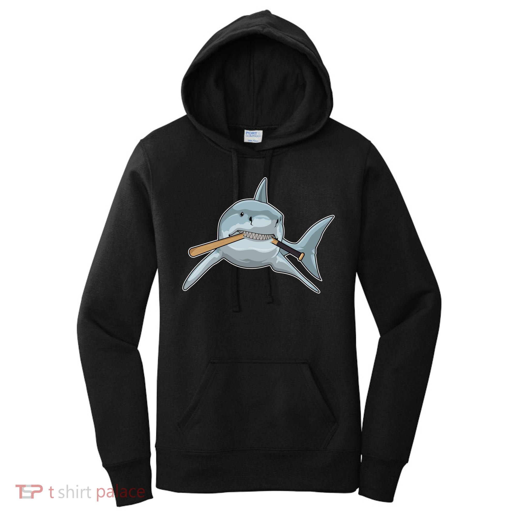 Shark Baseball Baseball Bat Sports Gift Women's Hoodie