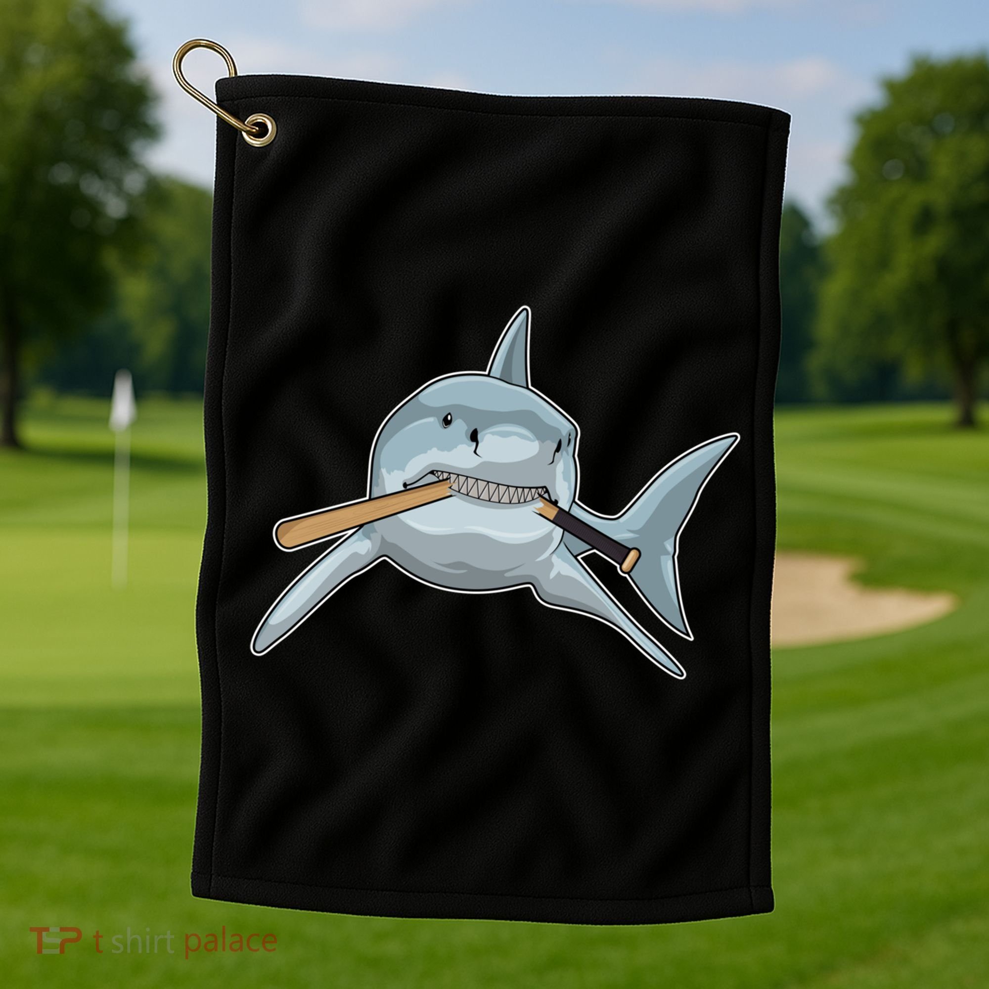 Shark Baseball Baseball Bat Sports Gift Golf Towel