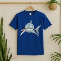 Shark Baseball Baseball Bat Sports Gift T-Shirt thumb 2