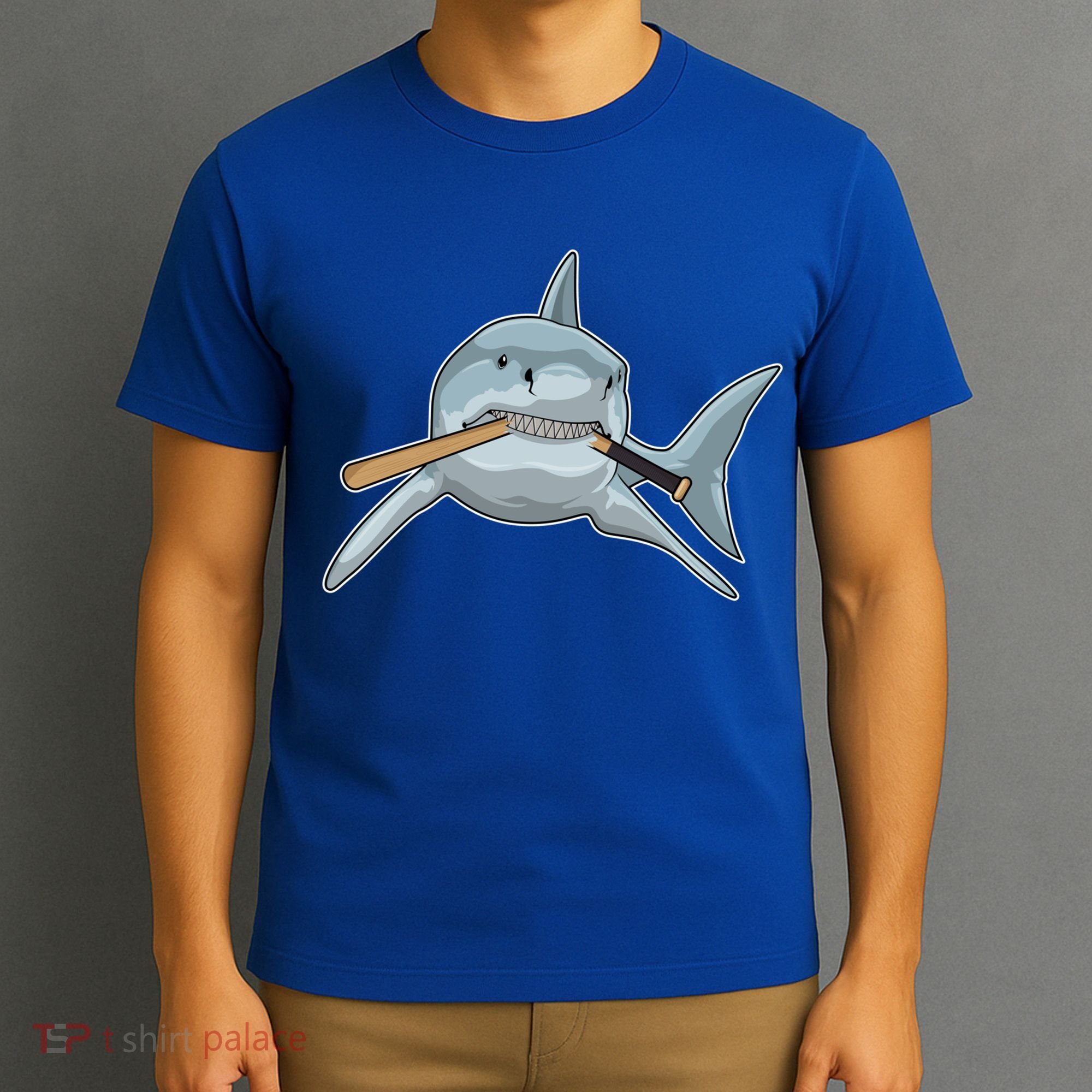Shark Baseball Baseball Bat Sports Gift T-Shirt