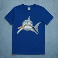 Shark Baseball Baseball Bat Sports Gift T-Shirt thumb 5
