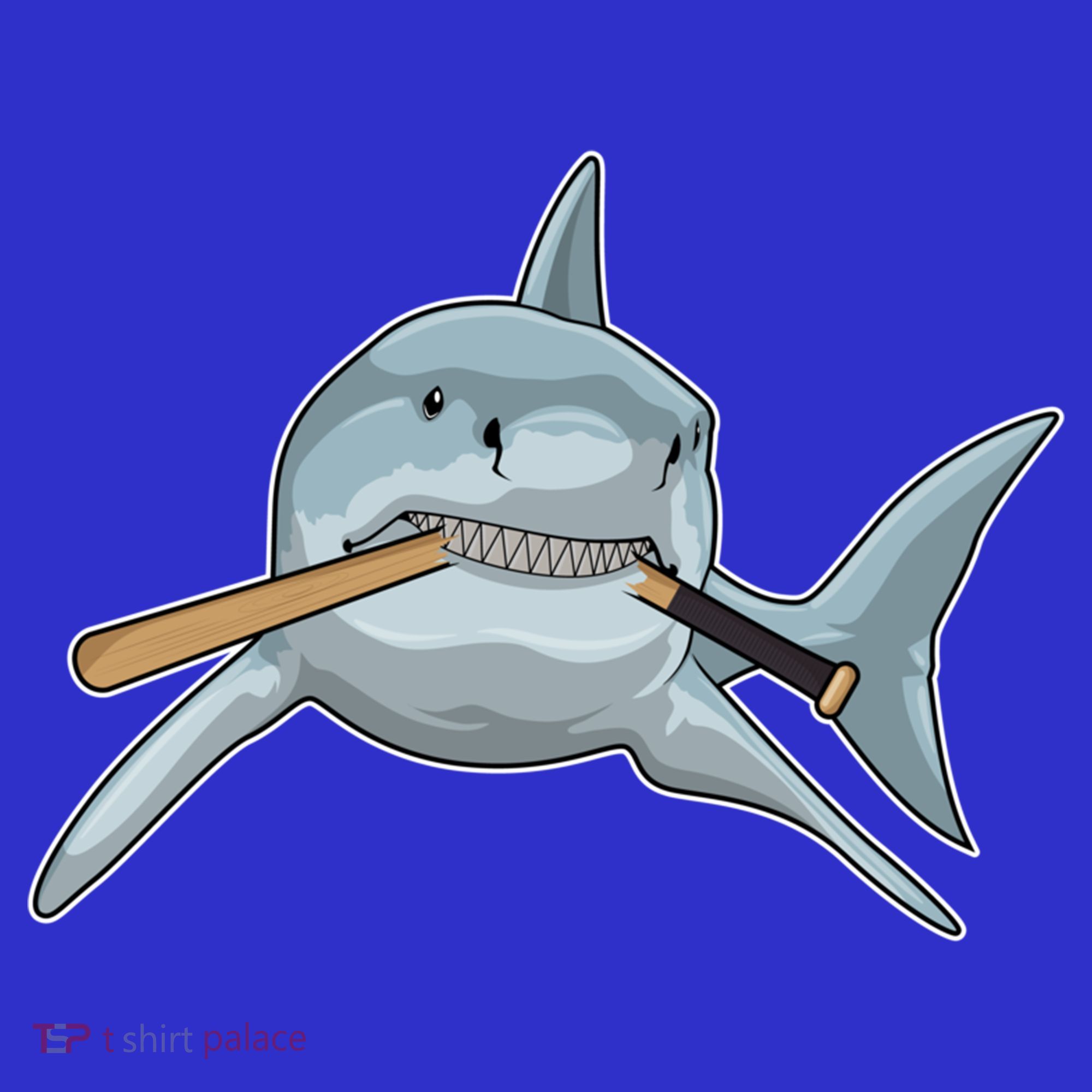 Shark Baseball Baseball Bat Sports Gift T-Shirt