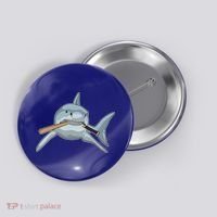 Shark Baseball Baseball Bat Sports Gift Button thumb 0