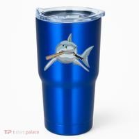 Shark Baseball Baseball Bat Sports Gift Tumbler thumb 0